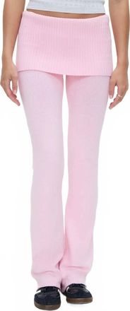 Frankies Bikinis Aimee Cloud Knit Pant In Cozy Pink