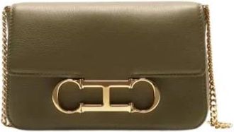 Carolina Herrera Initials Insignia Crossbody Tas - Dames - Schoudertassen - Groen - ONE Size - Katoen - Tassen