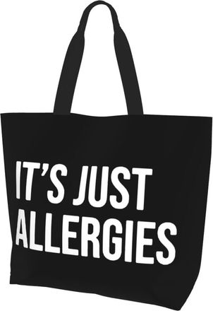 AOOEDM ItS JustLadies Canvas Tote Reusable Shopping Bag