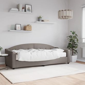 vidaXL Vidaxl - Sof&aacute; Cama Con Colch&oacute;n Tela Gris Taupe 80x200 Cm