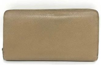 Celine Tweedehands leren portemonnees - Dames - Vintage Accessoires - Beige - ONE Size - Vintage