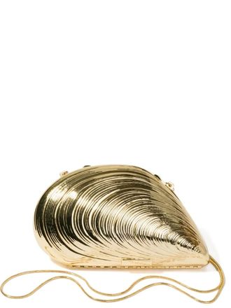 SIMKHAI shell-shaped clutch bag - women - Brass - One Size - Gold