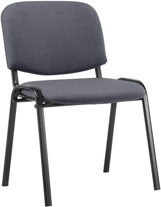 Clp Silla con patas de metal y asiento en Tela Gris