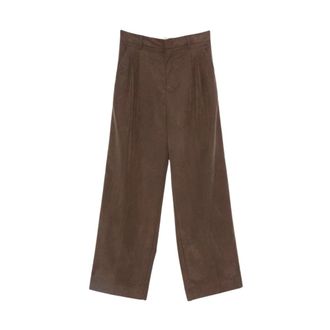 White Sand Straight Broeken - Dames - Straight fit broeken - Bruin - 2XS - Broeken