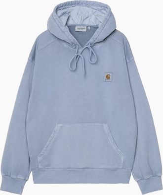 Carhartt Work in Progress Mens Carhartt WIP Nelson Hoodie Gentle Blue/Garment Dyed - Size: 44