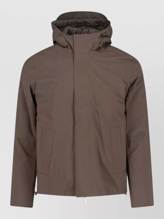 K-Way hooded coat adjustable hood waterproof fabric
