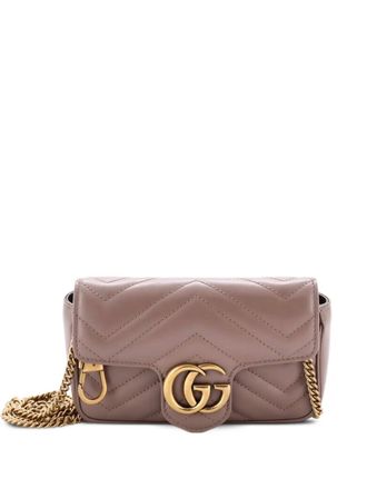 Gucci GG Marmont Flap Bag Matelasse Leather Super Mini crossbody bag - Neutrals