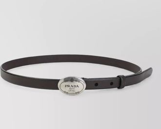 Prada calf leather slim belt