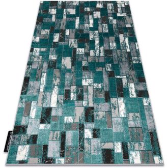 RugsX Alfombra De Luxe Moderna 6768 Geom&eacute;trico - Structural Verde / Antracita Green 120x170 Cm