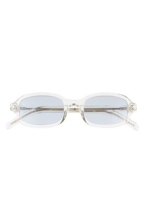 Prada 50mm Oval Sunglasses in Transparent Champagne /Grey at Nordstrom