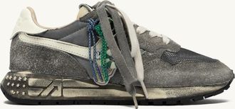 Autry SNEAKERS REELWIND SUPER VINTAGE IN SUEDE E NYLON BIANCO E NERO