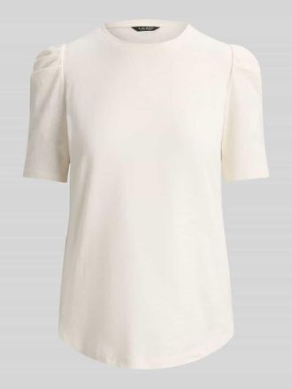 Lauren Ralph Lauren Regular Fit T-Shirt aus reiner Baumwolle in Ecru, Gr&ouml;&szlig;e XXL