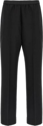 Maison Margiela Wollen Straight-Leg Broek - Dames - Straight fit broeken - Zwart - L - Wol - Broeken