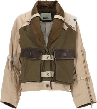 Isabel Marant Julissa Cropped Utilitarian Panels Jacket