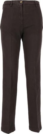 BRIGLIA 1949 Slim Fit Katoenen Stretch Chino - Dames - Chinos - Bruin - XL - Katoen - Broeken