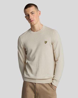 Lyle & Scott Cotton Merino Crew Neck Sweater in Cove at Nordstrom, Size Xx-Large