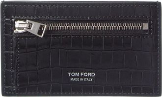 Tom Ford Croc-Embossed Leather Card Holder