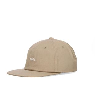 Obey Stoere Twill Flat Brim Cap - Heren - Petten - Beige - ONE Size - Katoen - Accessoires