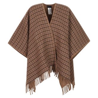 Dondup Jassen, Dames, Bruin, ONE Size, Wol, Wolmix Cape