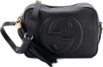 Gucci Soho Disco kleine leren crossbodytas - Zwart