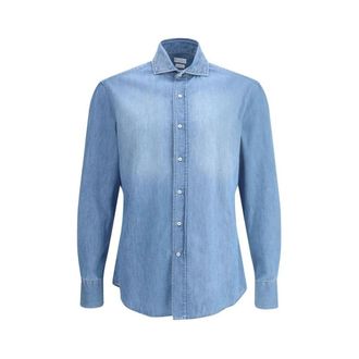 Brunello Cucinelli Hombre, Camisas, Azul, Talla: M