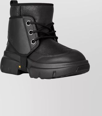 UGG chunky sole sheepskin round toe boot