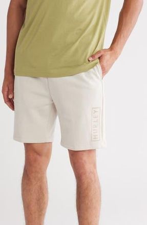 Hurley Boxed Logo Fleece Shorts in Bone at Nordstrom Rack, Size Medium