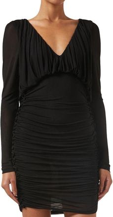 Saint Laurent Womens Black Viscose Cocktail Dress