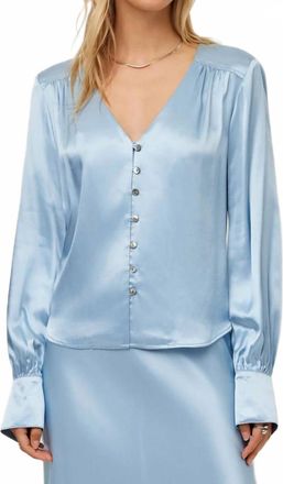 Fifteen Twenty Jackie Shirred Top In Glacier