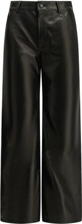 Semper Casual Nappa Leren Broek - Dames - Broeken - Zwart - Maat: XL Zijde