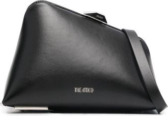 The Attico Midnight leather clutch bag - women - Calf Leather/Polyurethane/Cotton - One Size - Black