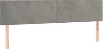 vidaXL Cabecero Con Led De Terciopelo Gris Claro 180x5x78/88 Cm Vidaxl