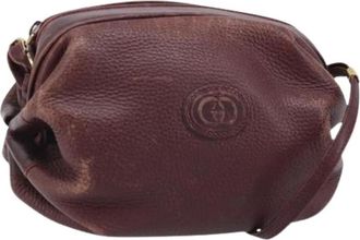 Gucci Pre-owned Vintage Schoudertas - Dames - Vintage Schoudertas - Rood - ONE Size - Leer - Vintage
