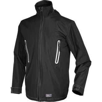 Loops 5V Heated Rain Jacket - Carbon Fibre Heating Elements - Medium - Waterproof