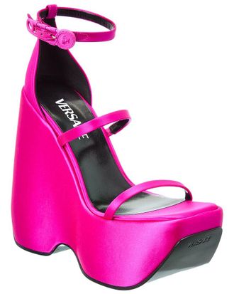 Versace Triplatform Satin Sandal