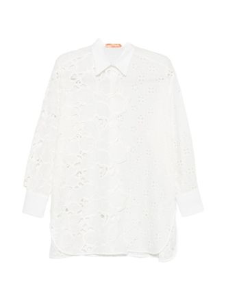 Ermanno Scervino White Regular Embroidered Shirt