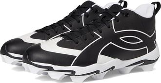 Under Armour Leadoff Icon Mid Baseball Cleats Mens Shoes Black/Black/Anthracite : 10.5 D - Medium, Synthetic