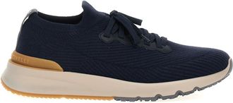 Brunello Cucinelli Dark Blue Knitted Sneakers