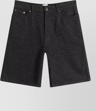 Casablanca denim mid-rise wide-leg tailored shorts