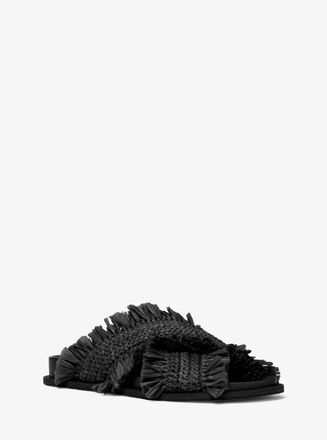 Michael Kors Peyton Fringe Crocheted Sandal