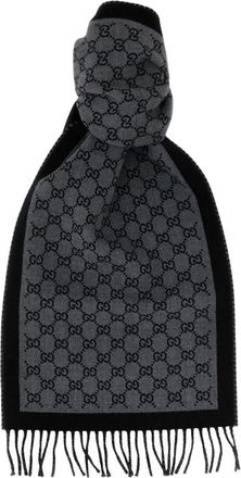 Gucci GG Supreme Wol Sjaal - Heren - Accessoires - Grijs - Maat: ONE Size Wol