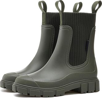 Generic Ankle Rubber Wellies Women Short Wellies Women Garden Shoes Welly Boots Non Slip Detachable with Cotton Inside Rain Boots