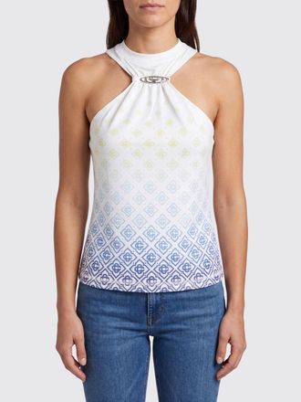 Casablanca Top in cotone con stampa monogram