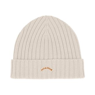 Paul & Shark Knitted Wool Beanie - male - Paul & Shark - Accessories - Beige - ONE SIZE - Accessories