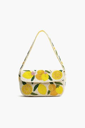 America & Beyond Womens Make Lemonade Beaded Bag In Yellow