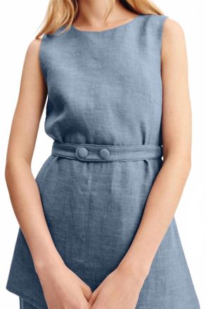 Poss&eacute; Thea Sleeveless Tunic In Steel Blue