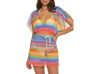 BECCA by Rebecca Virtue Shoreline Chiffon Tunic Womens Dress : XS/SM, Polyester