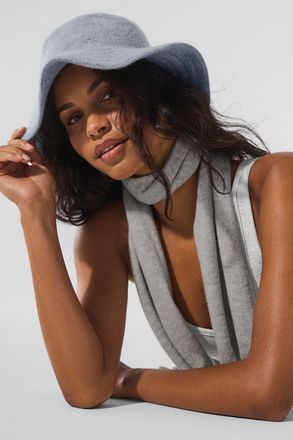 Alo | Merino Wool Bucket Hat in Hazy Heather Grey