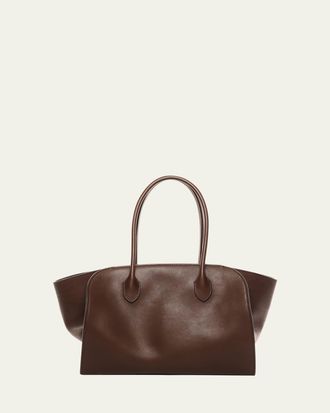 The Row Marlo 12 Tote Bag in Saddle Leather