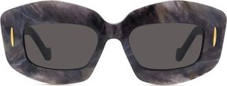 Loewe Anagram Zonnebril - Dames - Zonnebrillen - Grijs - 49 MM - Accessoires